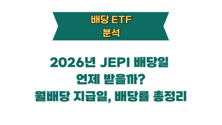 2026년 JEPI 배당일 언제 받을까? 월배당 지급일, 배당률 총정리