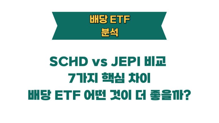 SCHD vs JEPI 비교 7가지 핵심 차이, 배당 ETF 어떤 것이 더 좋을까?