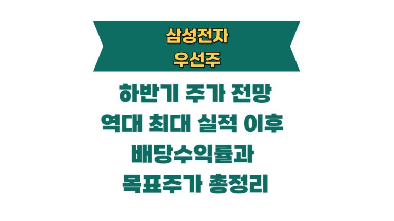 삼성전자 우선주 주가전망